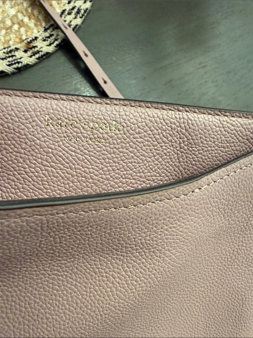 Kate Spade New York Polly Pebbled Leather Crossbody Bag Pink Gold Hardware